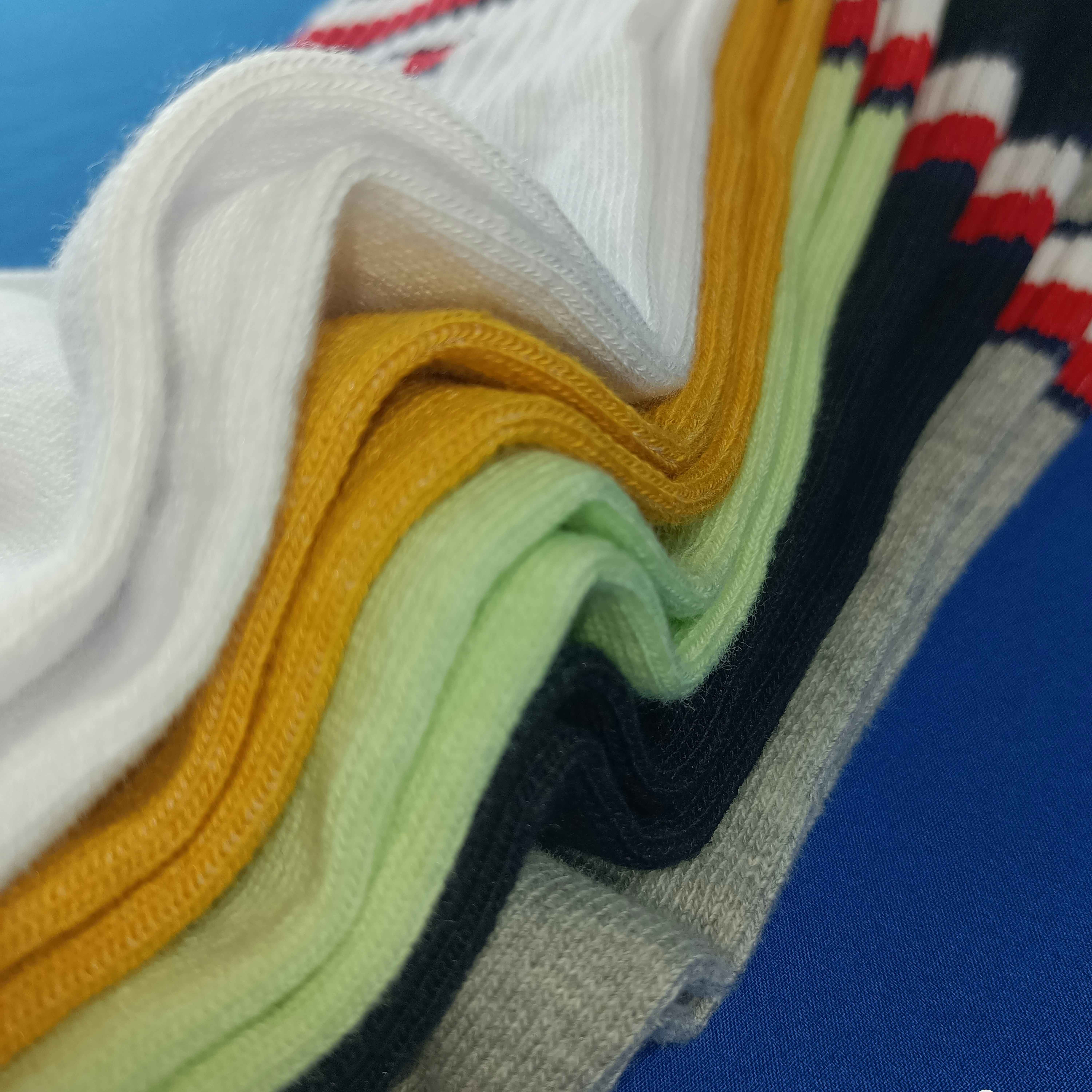 several pairs of socks laid together